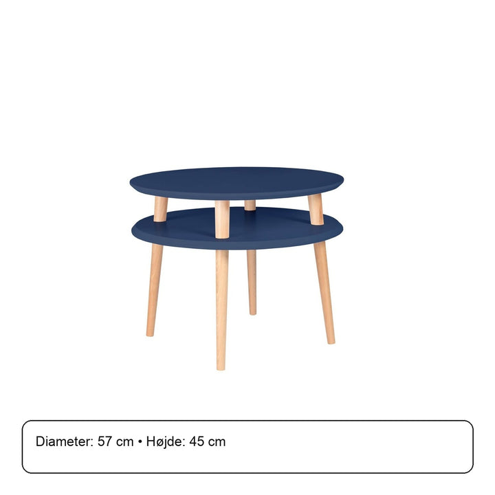 UFO Sofabord diameter 57cm x H 45cm - Marineblå – måldiagram