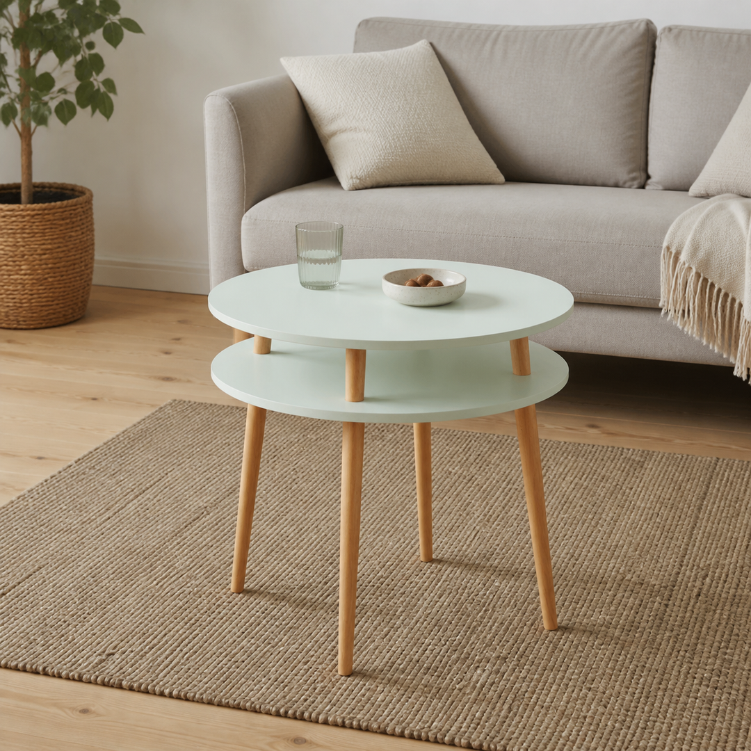 UFO Sofabord diameter 70cm x højde 61cm Fleeting Mint – hele produktet lukket i hjemmet