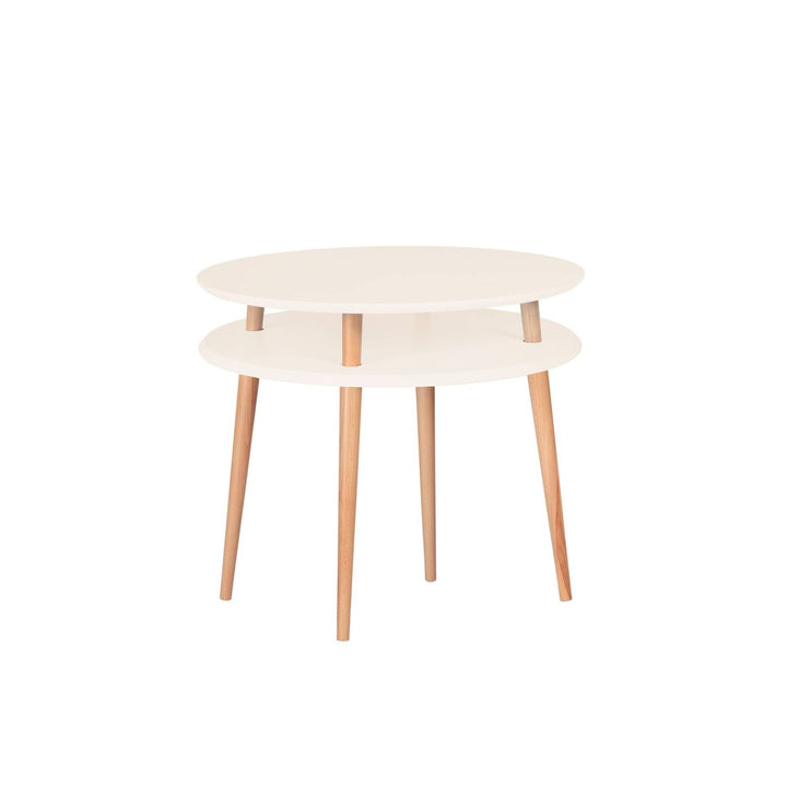 UFO Sofabord diameter 70cm x højde 61cm Hvid – eksakt packshot på hvid baggrund