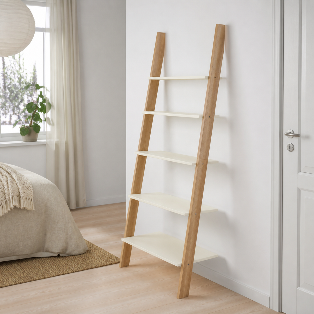 ASHME Stigehylde 85x35x180cm Hvid – anden naturlig anvendelse eller vinkel