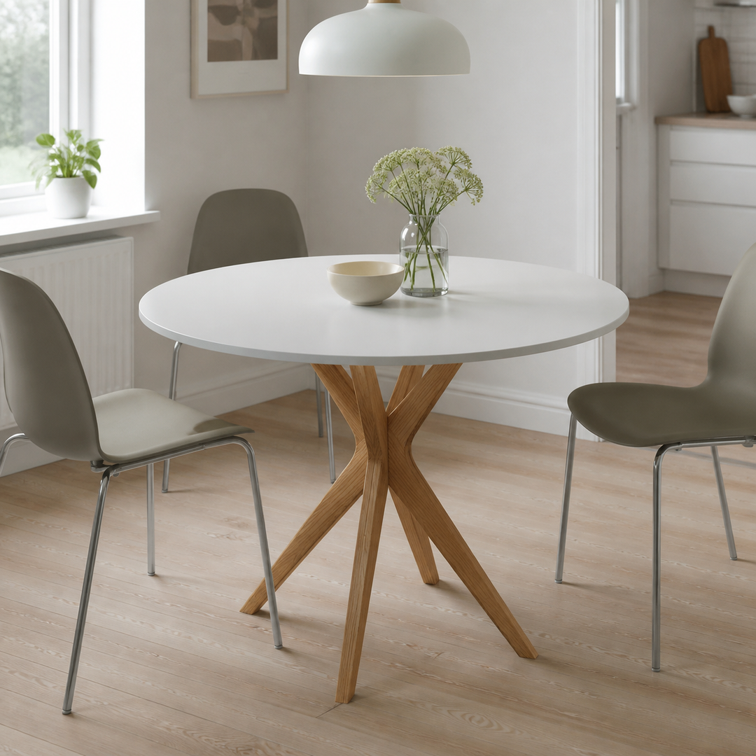 JUBI Rundt spisebord diam. 80cm Pearl Grey – vigtigste funktion