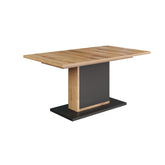 Udtrækkeligt spisebord antracit / eg, 160-200x90xH78 cm