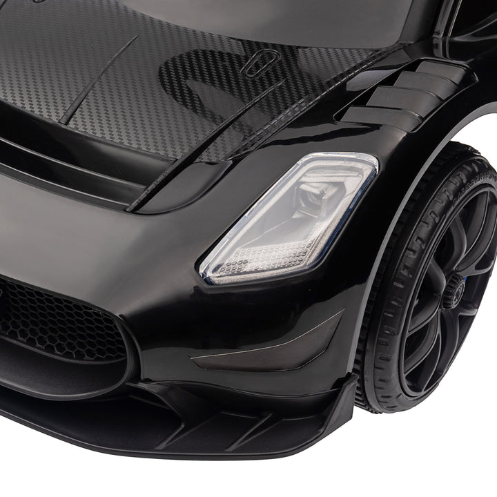 Kørebil, maserati, opbevaringsplads, horn og musik, hviskende dæk, til 1,5 til 5 år, op til 25 kg, sort