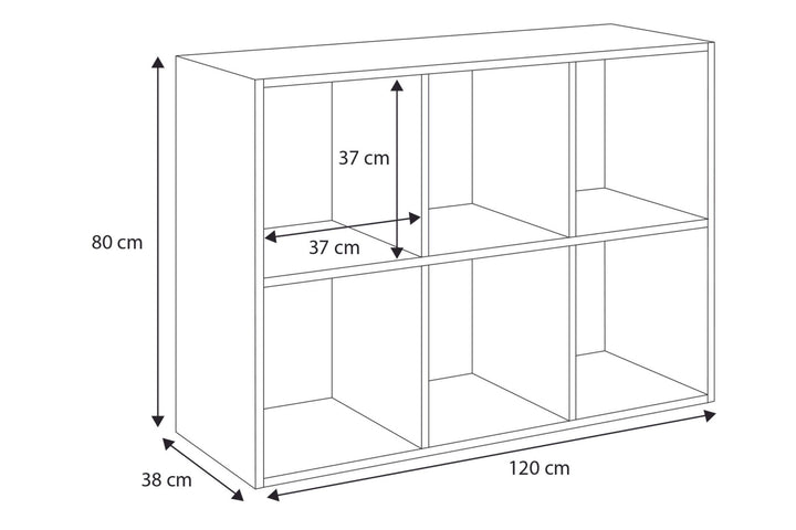 Loni bogreol 2x3 grå
