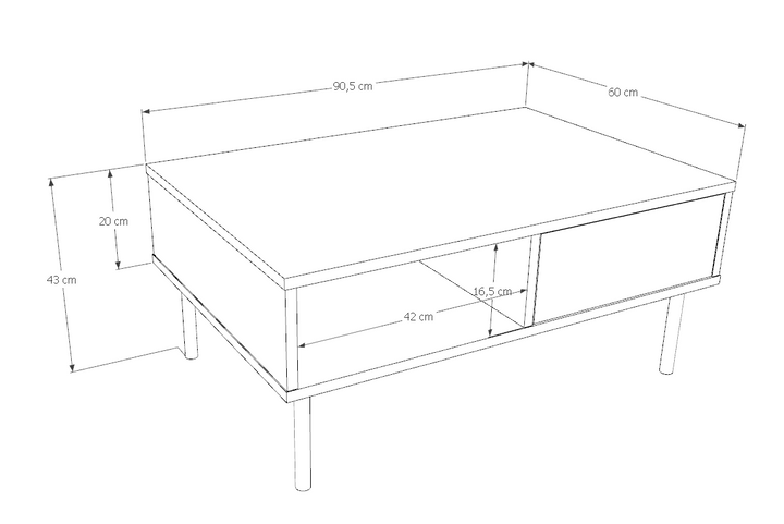 Venus sofabord i kashmir