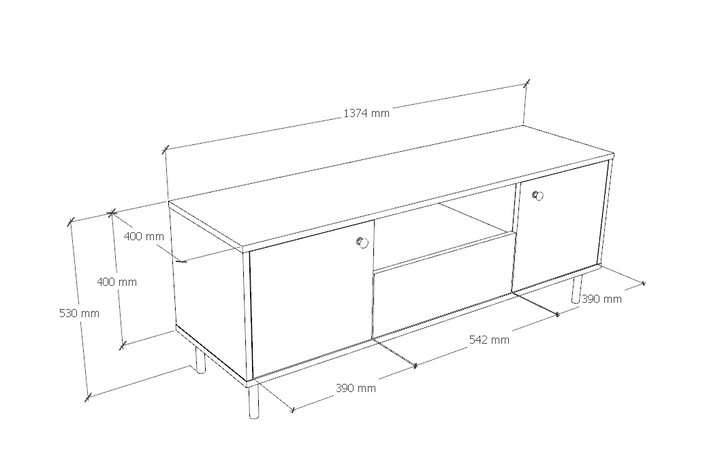 RTV Venus-skab hvidt