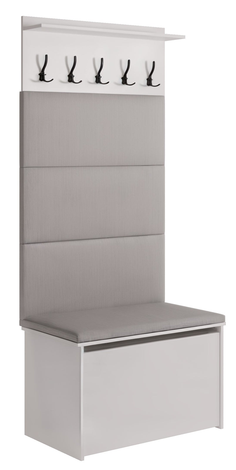 Garderobe med skoskab, sæde og knagerække