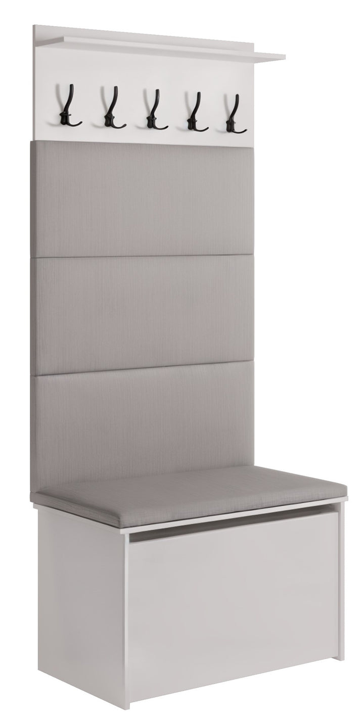 Garderobe med skoskab, sæde og knagerække