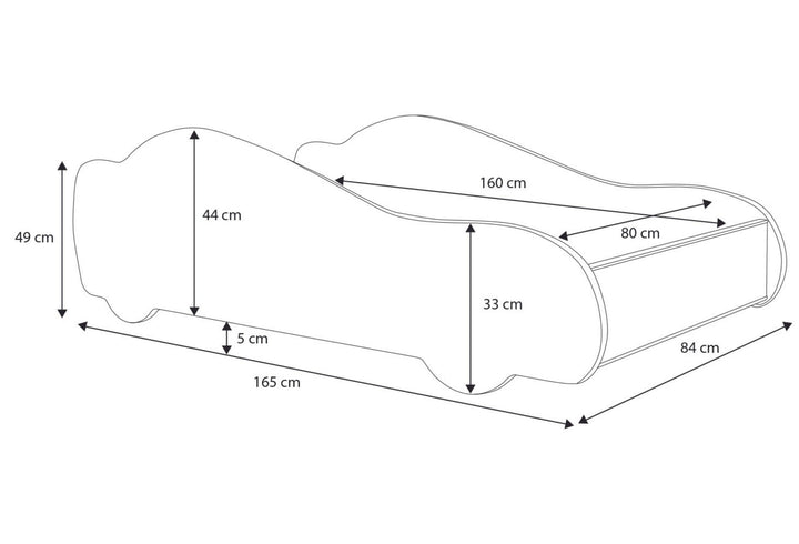 SPIDER børneseng 160x80 - med madras