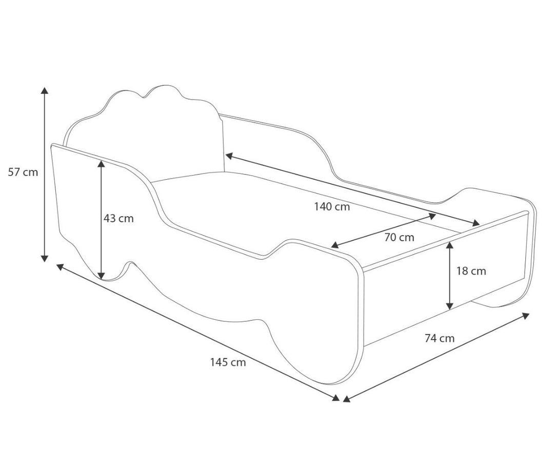 Børneseng Kareta 140x70