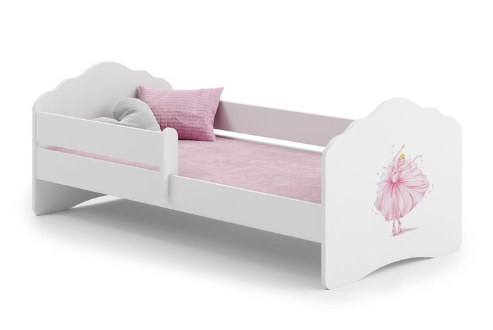 Wave enkeltseng 160x80 med sengehest - Prinsesse i en krone