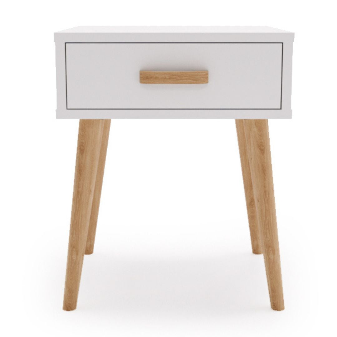 Luna sengebord hvid, natbord