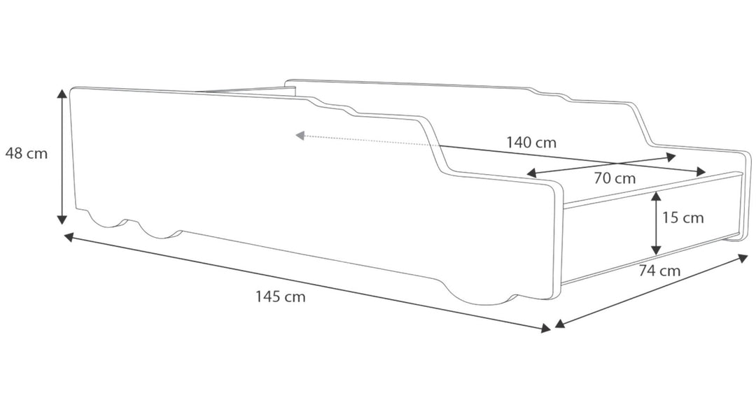 Børneseng 140x70 - Betonblander