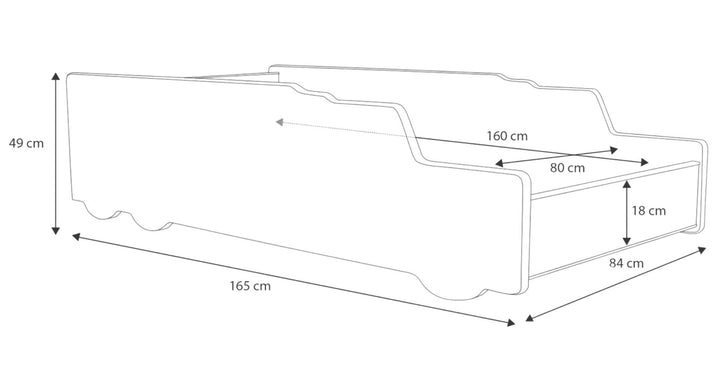 Børneseng auto 160x80 - Brandbil