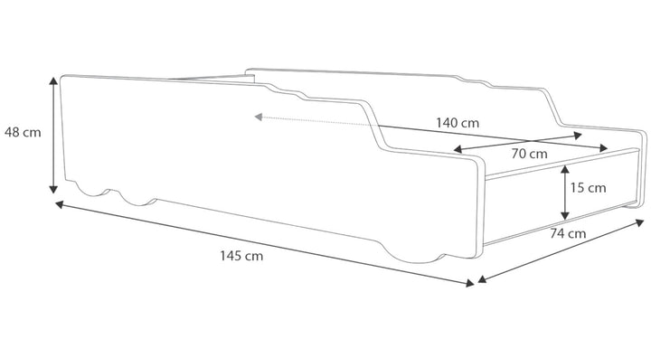 Børneseng 140x70 - Rocket