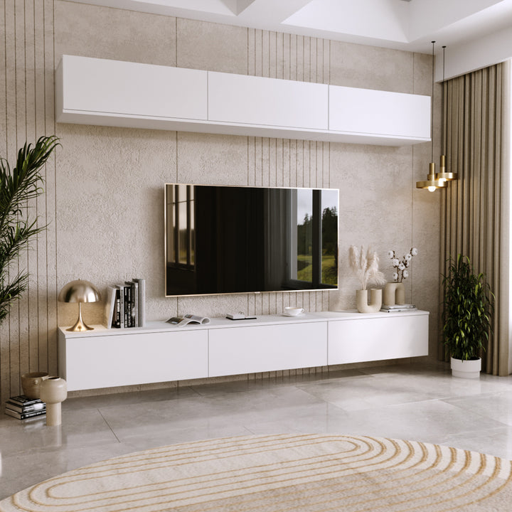 RTV-skab Nicole 160 cm - farve hvid