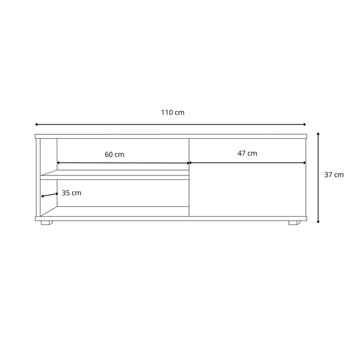 VIVA 110 cm RTV skab - farve Artisan eg