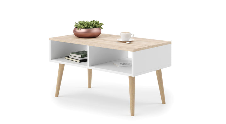 Sofabord hvid eg Sonoma Sandi