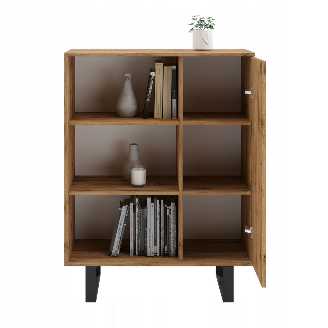 Fondi loft reol - sildebens eg håndværksindretning, højde 116 cm, bredde 90 cm, dybde 40 cm