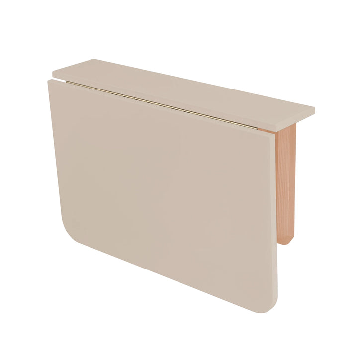 Klapbord/vægbord, 60x70cm, brun-beige med aske-farvede ben