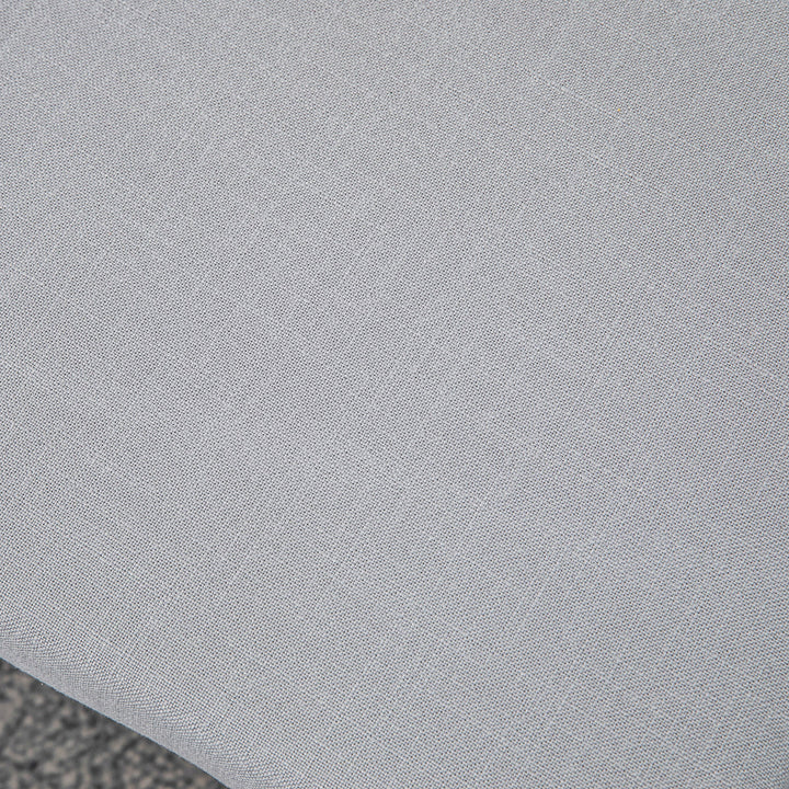 Fodskammel i skandinavisk design, sædeskammel, fodskammel, 68 cm x 38 cm x 42 cm, grå + natur