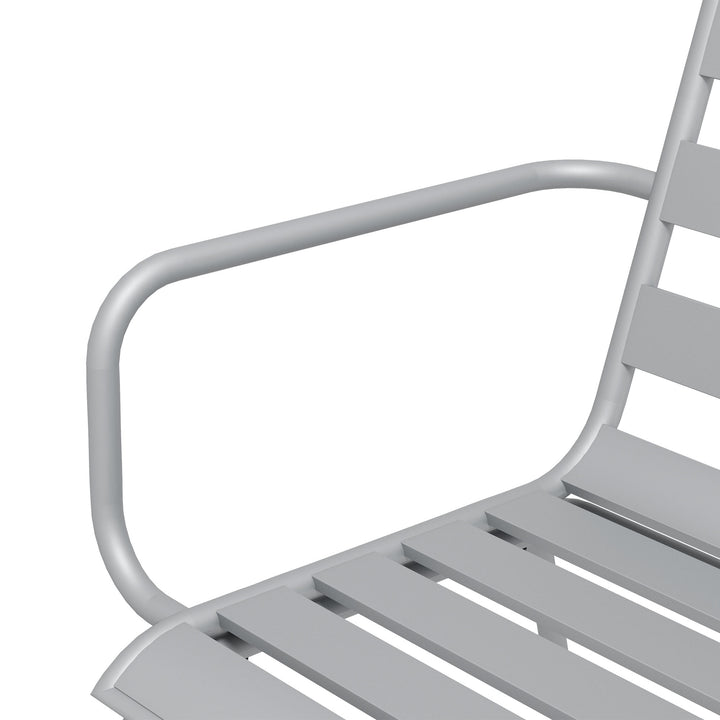 5-Delt havesiddegruppe, udendørs siddegruppe, havemøbelsæt, vejrbestandig, moderne design, 80 x 80 x 74 cm, grå