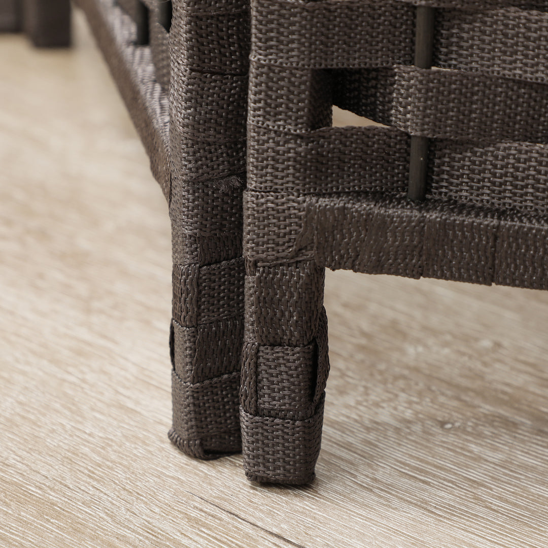 6-Panels rumdeler, foldbar skærm, skærm til stue, soveværelse, hjemmekontor, brun