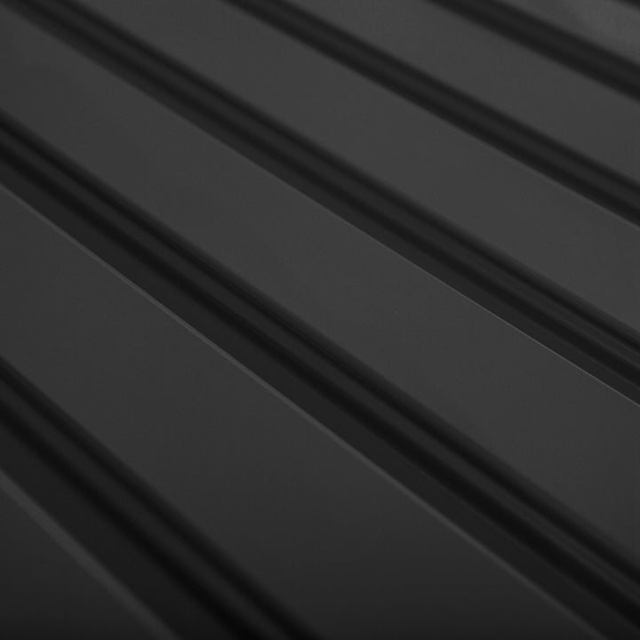 Skraldespand aflåselig opbevaringsenhed til 2 skraldespande stål 178,5 x 104,5 x 128,5/113 cm sort