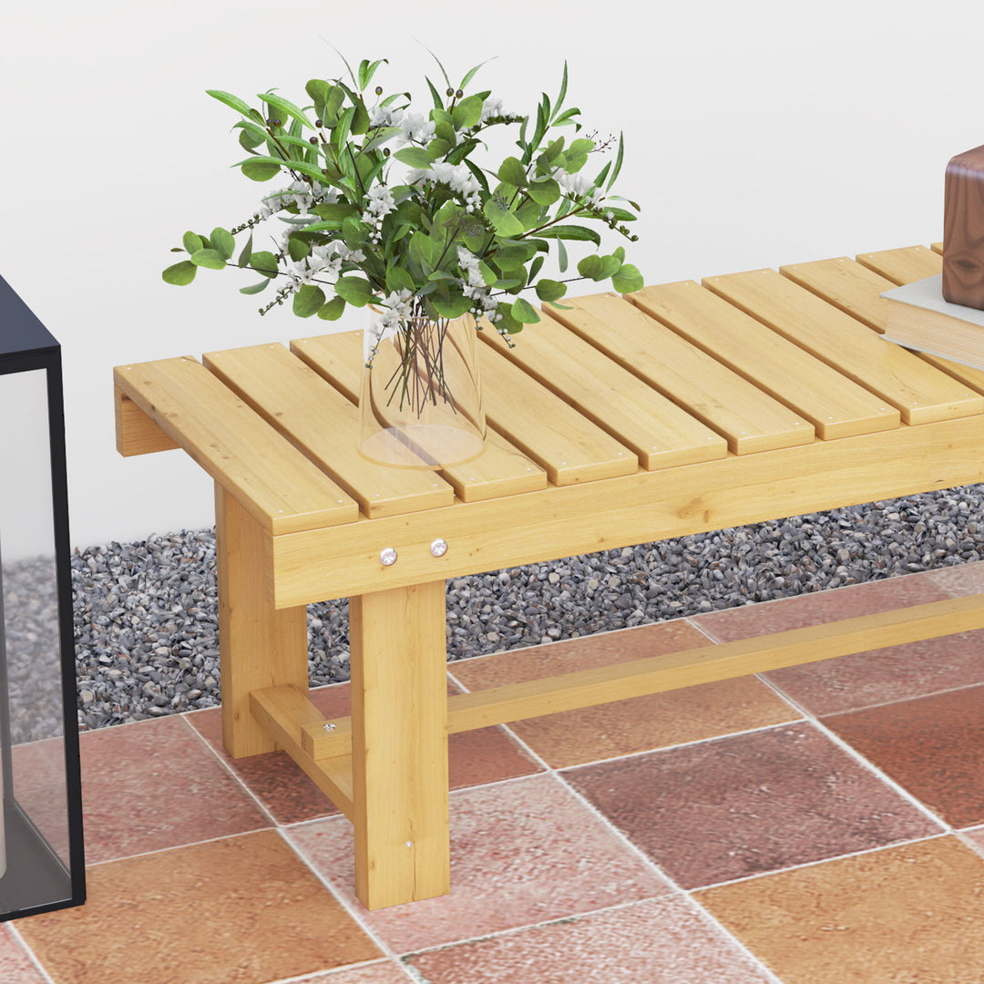 2-personers havebænk i træ, vejrbestandig bænk, havemøbler med vandafvisende lak, parkbænk med 250 kg lasteevne, træbænk til altan, terrasse, have, 110 x 38 x 35 cm naturtræ