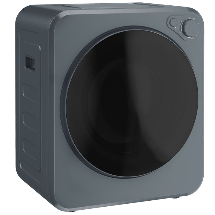 Mini tørretumbler, 4 kg kapacitet, 5 programmer, 800W/400W, fritstående, grå