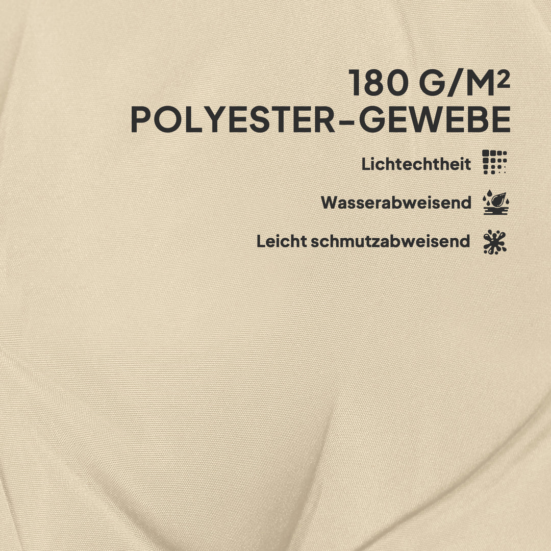 Sæt med 4 siddehynder 108 x 50 x 5 cm stolehynder med bånd, udendørs siddehynde beige