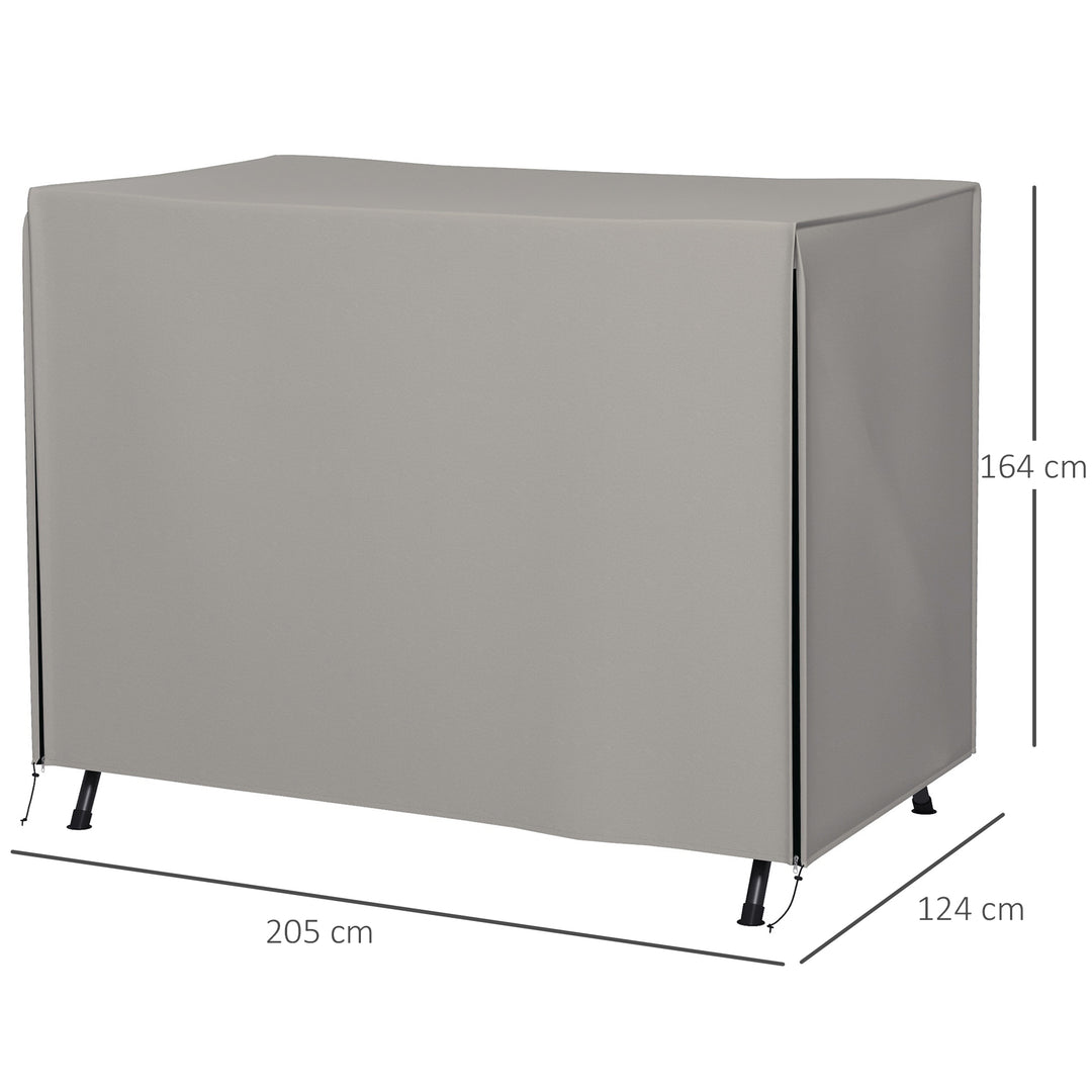 Beskyttelsesovertræk til havegynge, rivefast, vejrbestandig, tex-lock-system, 205 x 124 x 164 cm, grå