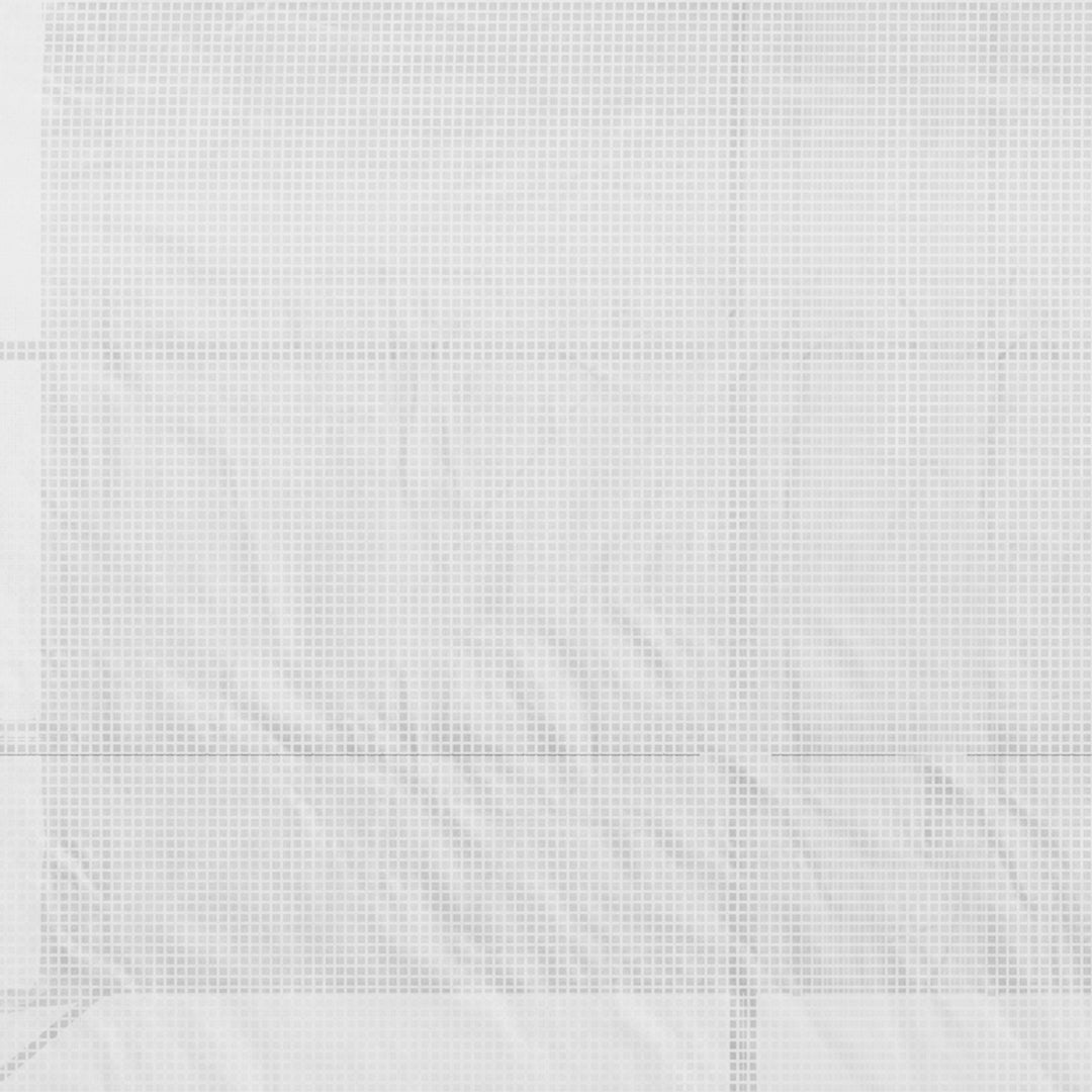 Greenhouse havedrivhus med plastikdæksel uv-bestandig 3-lags lynlåsdøre hvid