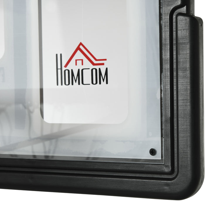 Basketballstativ med hjul, rullelig, 210-260 cm højdejusterbar, basketballkurv med stativ, egnet til indendørs og udendørs brug, stål, plastik, sort