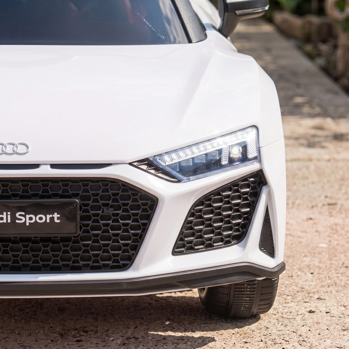 Elbil til børn Audi R8 12V fjernbetjening til børnebil hvid