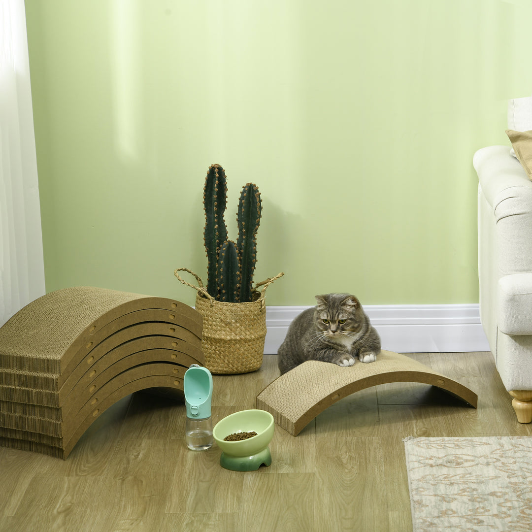 Kradsebrætsæt til kattehjul, belastningskapacitet op til 5 kg, 55 x 25,5 x 3 cm, brun