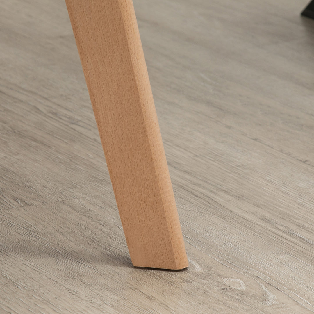 Spisestole, sæt med 2, moderne design, fløjlslook, gummitræ, 54x57x80 cm, sort