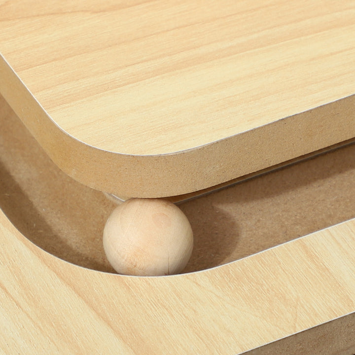 3-I-1 kradsetræ med legestang, legebold, sisal, op til 10 kg, 39,5 x 39,5 x 87 cm, eg/creme