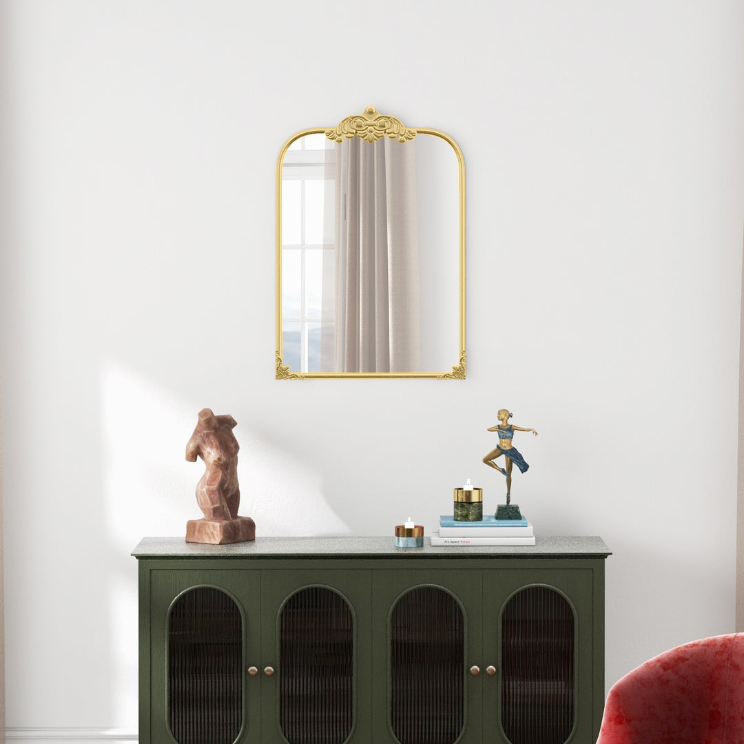 Vægspejl, stilfuldt, 60x3x87cm, guldfarvet