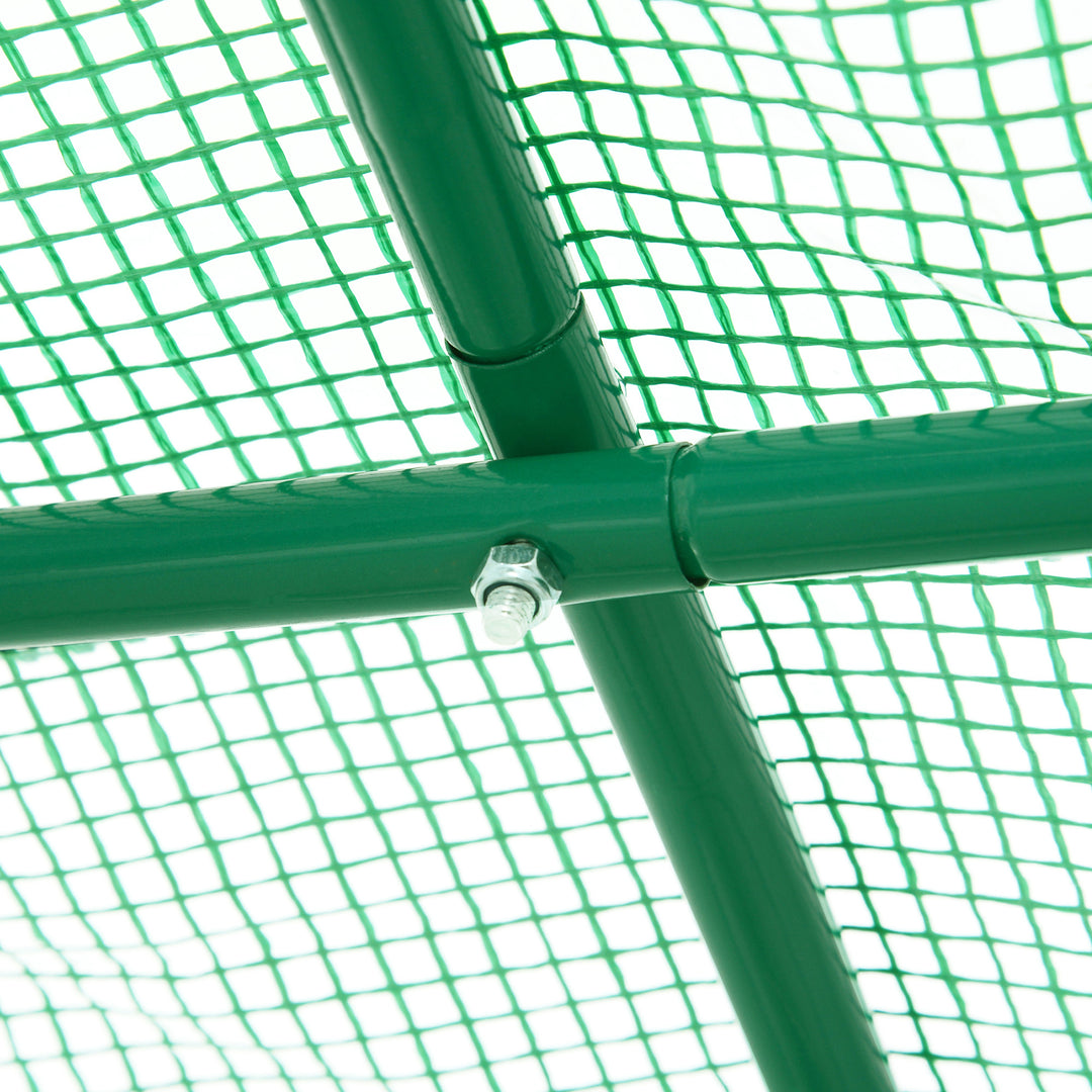 Drivhus 245x200x198cm plastdrivhus til tomathus med dør, 4 vinduer, galvaniseret stålfilmtunnel, pe, stabil drivhusplantetunnel, inklusive jordankre og reb, grøn