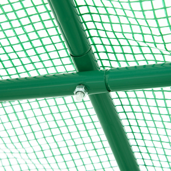 Drivhus 245x200x198cm plastdrivhus til tomathus med dør, 4 vinduer, galvaniseret stålfilmtunnel, pe, stabil drivhusplantetunnel, inklusive jordankre og reb, grøn