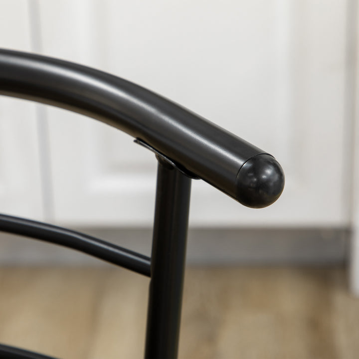 Bistrosæt spisebord køkkenbord med stole sæt, 1 bord, 2 stole, 80 cm x 53 cm x 74,5 cm, sort