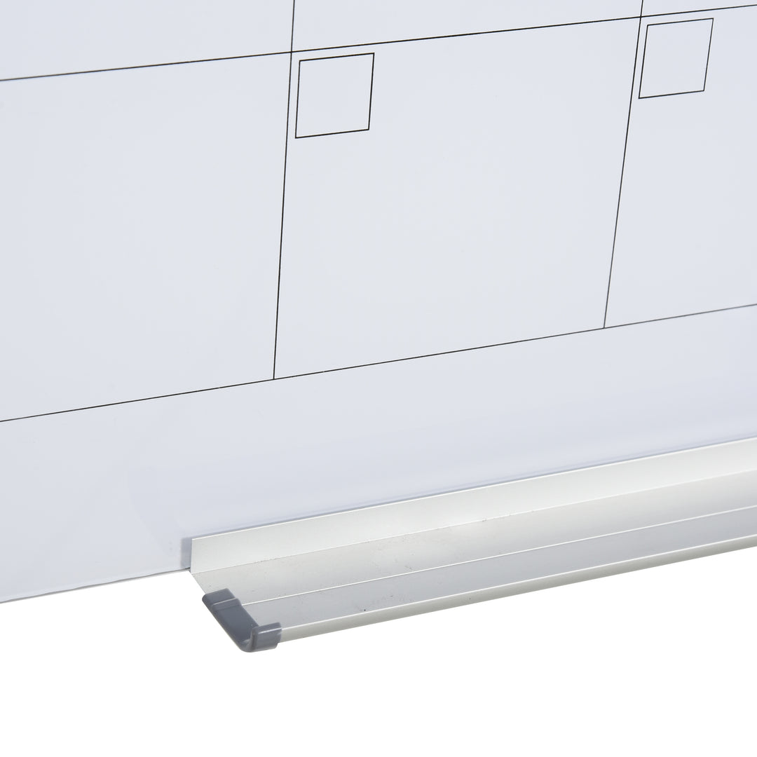 Whiteboard whiteboardkalender til organisering af ferieplaner og månedlig planlægning inklusive 1 penholder, 4 tuscher og viskelæder 90 x 60 cm