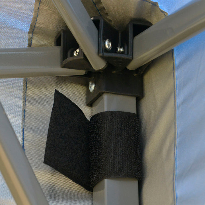 Havepavillon, foldbar pavillon, partytelt, havetelt inklusive pløkker og barduner, oxfordstof, 2,95 x 2,95 x 2,64 m, blå