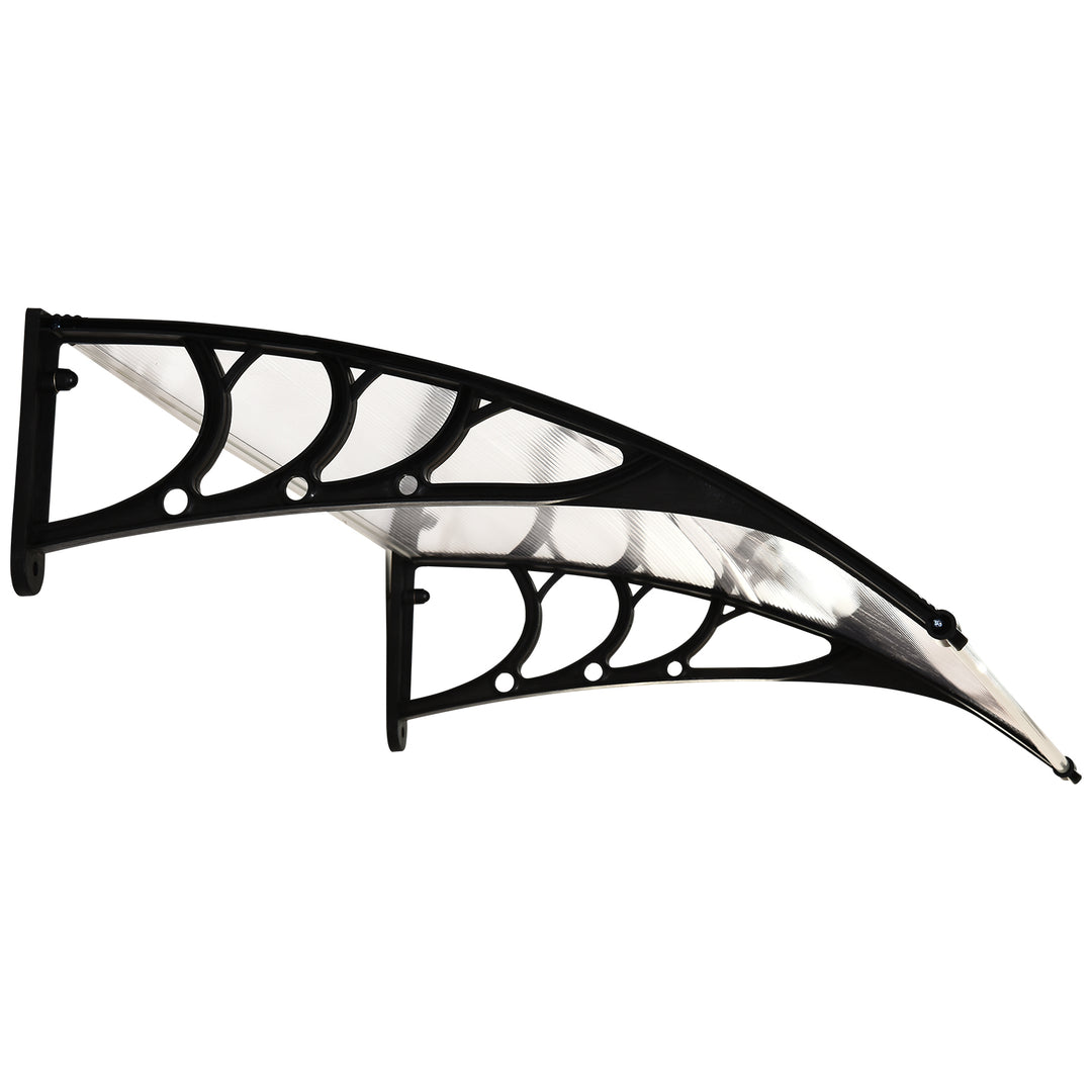 Baldakin til hoveddør 75 x 100 cm nedhængt baldakin tagdækning polycarbonat hvid