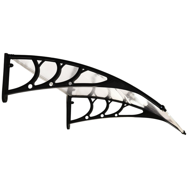 Baldakin til hoveddør 75 x 100 cm nedhængt baldakin tagdækning polycarbonat hvid