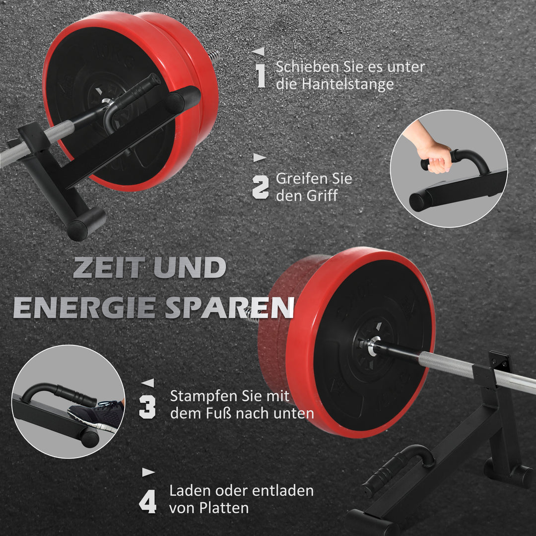 Barbell jack deadlift jack med skridsikkert greb deadlift barbell jack 50 x 12 x 33 cm sort