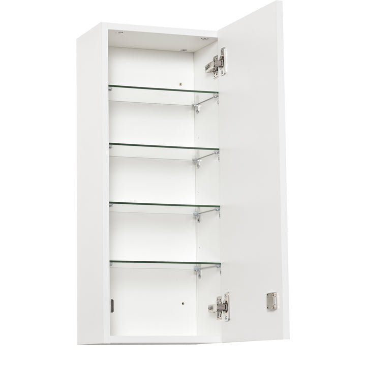 Medicinskab, medicinskab, vægskab, hængeskab med justerbar hylde, førstehjælpskors, aflåseligt, til badeværelse, køkken, entré, hvid, 30x20x70 cm