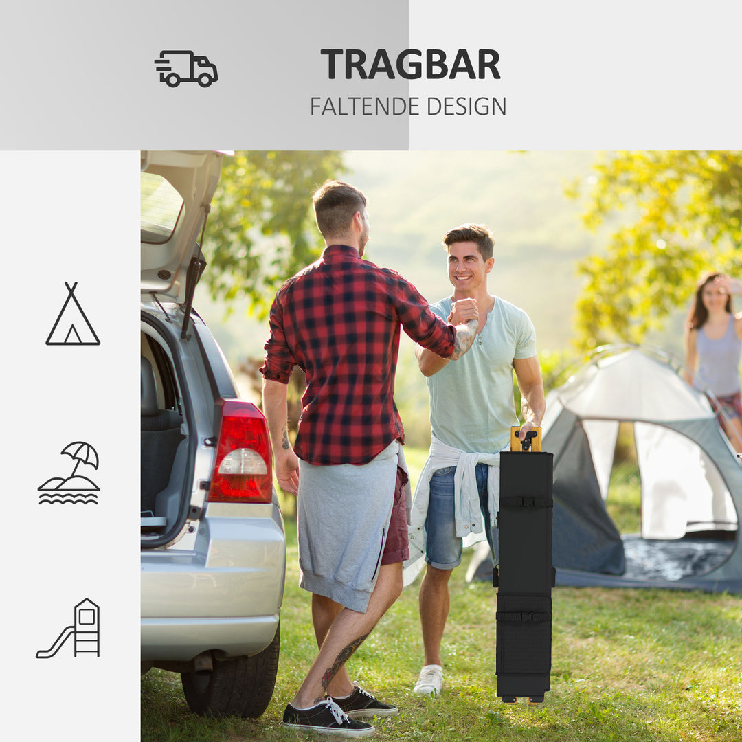 Sammenklappelig feltseng med bæretaske 196 x 64 x 45 cm gæsteseng op til 200 kg til udendørs campingrejser