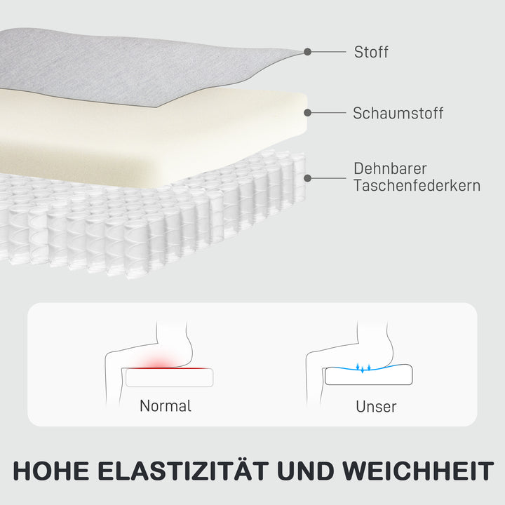 Justerbar lænestol med fodstøtte, moderne polstret stol, lysegrå